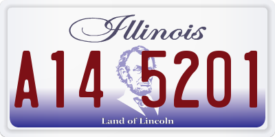 IL license plate A145201