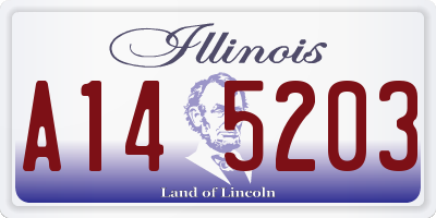 IL license plate A145203