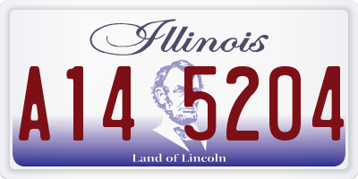 IL license plate A145204