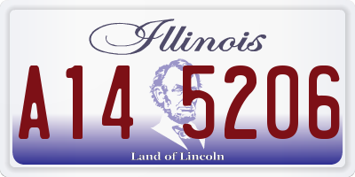 IL license plate A145206