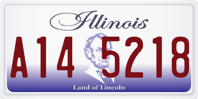 IL license plate A145218