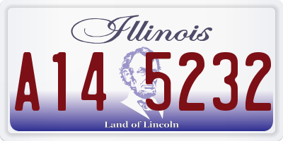 IL license plate A145232