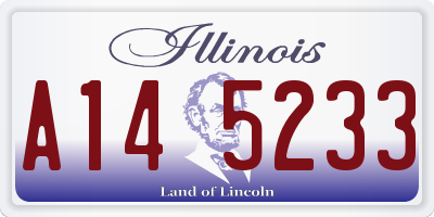 IL license plate A145233