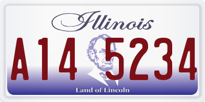 IL license plate A145234