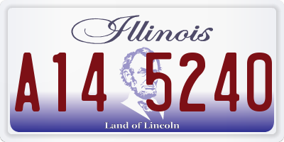 IL license plate A145240
