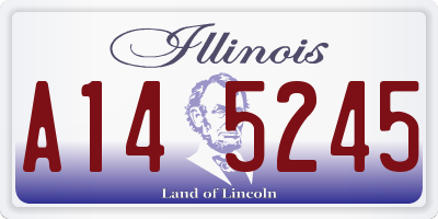 IL license plate A145245