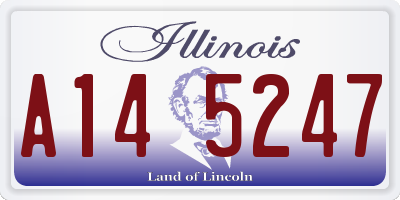 IL license plate A145247