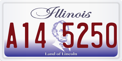 IL license plate A145250