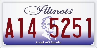 IL license plate A145251
