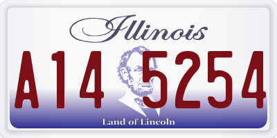 IL license plate A145254