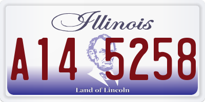 IL license plate A145258