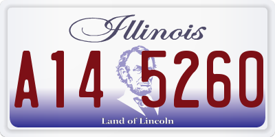 IL license plate A145260