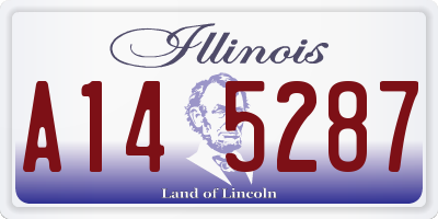 IL license plate A145287