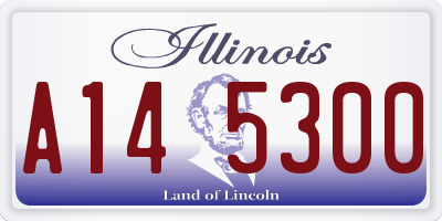 IL license plate A145300