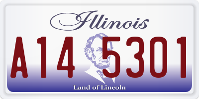 IL license plate A145301