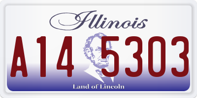 IL license plate A145303