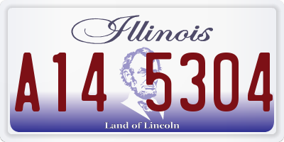 IL license plate A145304