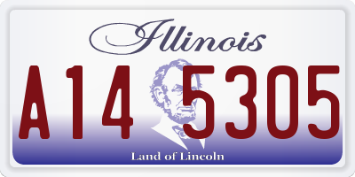 IL license plate A145305