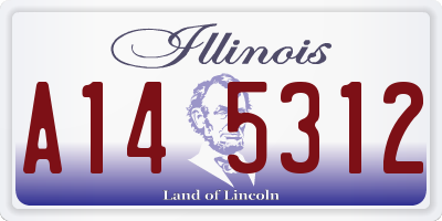 IL license plate A145312