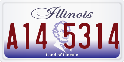 IL license plate A145314