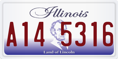 IL license plate A145316