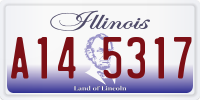 IL license plate A145317