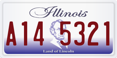 IL license plate A145321