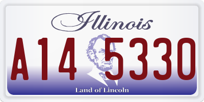IL license plate A145330