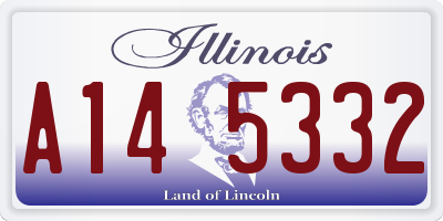 IL license plate A145332