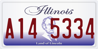 IL license plate A145334