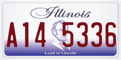 IL license plate A145336