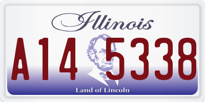 IL license plate A145338