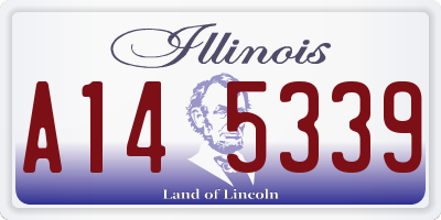 IL license plate A145339