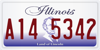 IL license plate A145342