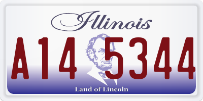 IL license plate A145344