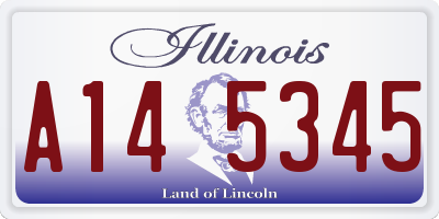 IL license plate A145345