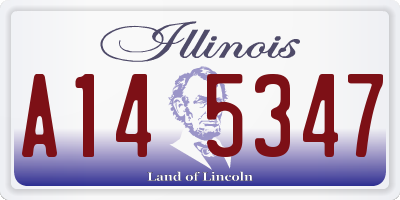 IL license plate A145347