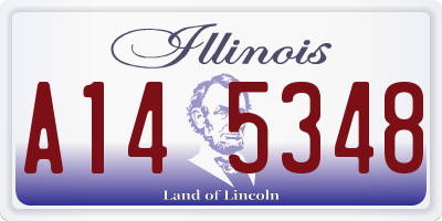 IL license plate A145348