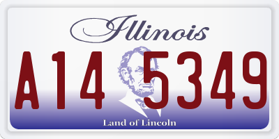 IL license plate A145349