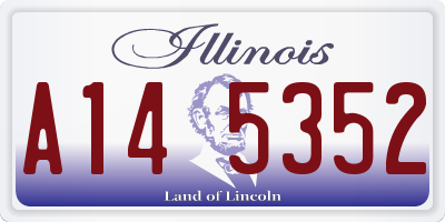 IL license plate A145352