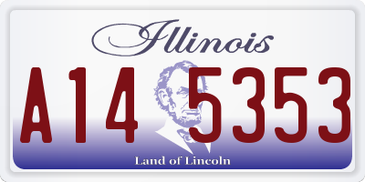IL license plate A145353