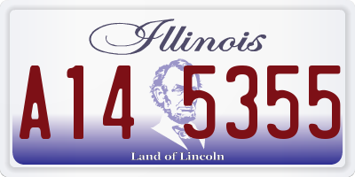 IL license plate A145355