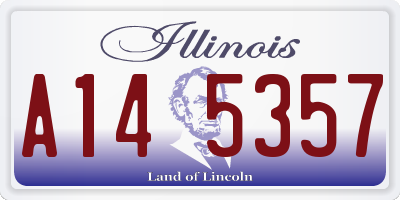 IL license plate A145357