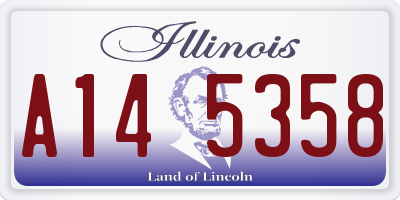 IL license plate A145358
