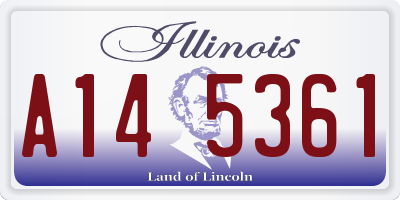 IL license plate A145361