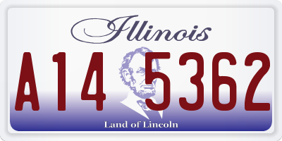 IL license plate A145362