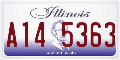IL license plate A145363