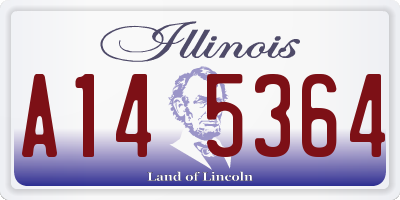 IL license plate A145364