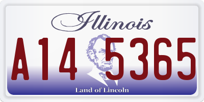IL license plate A145365
