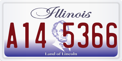 IL license plate A145366